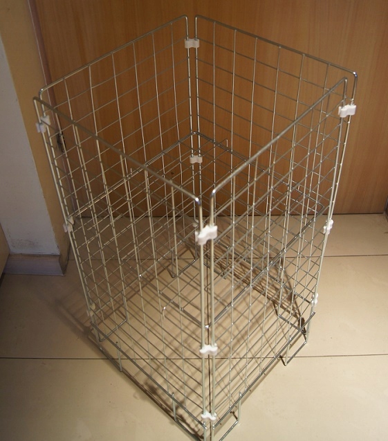 Kosz metalowy - wyprzedażowy - 60x60 cm. SREBRNY. - obrazek 3