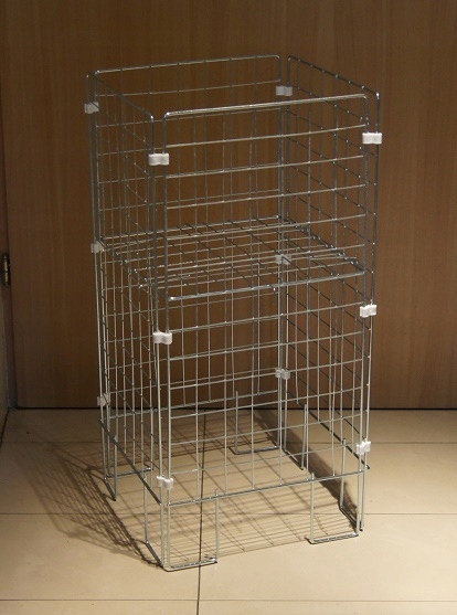 Kosz metalowy - wyprzedażowy - 60x60 cm. SREBRNY. - obrazek 4