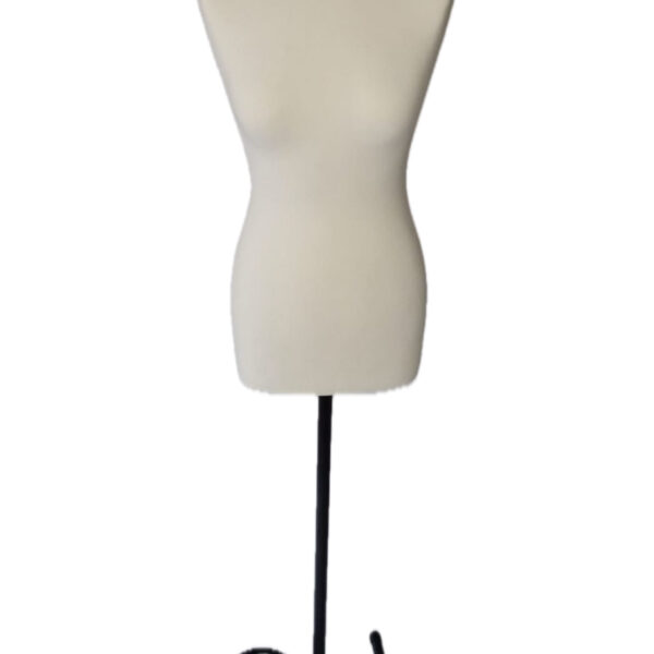 Manekin damski biały - rozm. 36/38 - noga typu "ślimak" czarna.