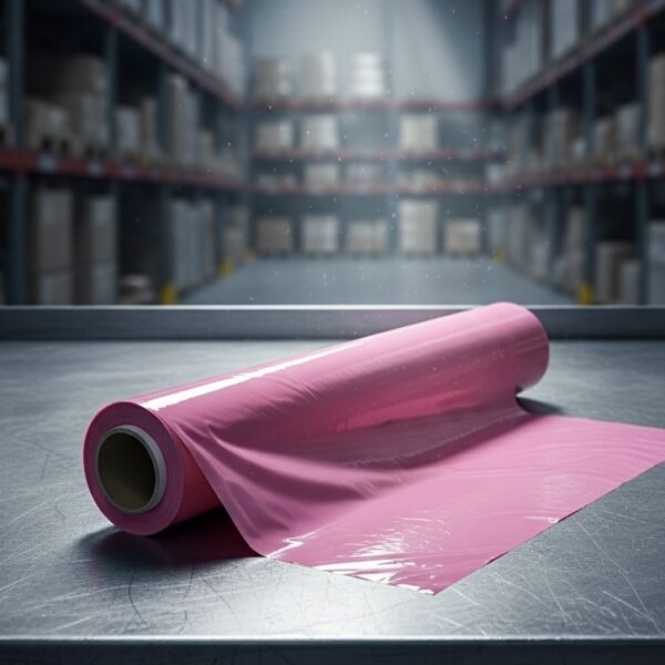 Folia Stretch w kolorze różowym - 1,75 kg.