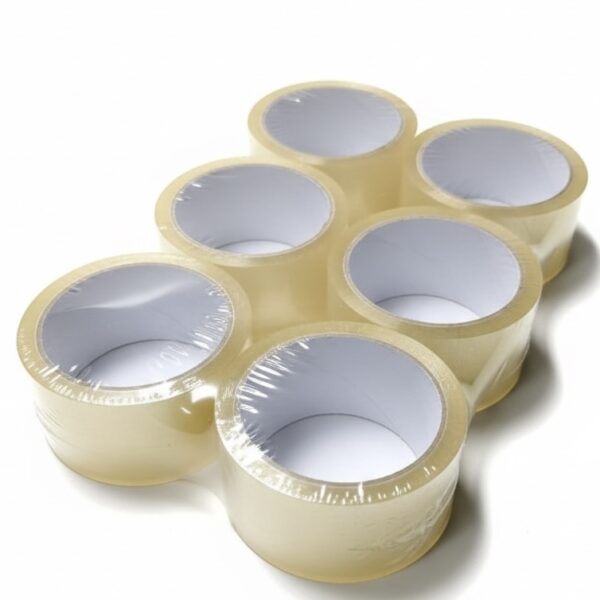 Taśma klejąca akrylowa bezbarwna - komplet 6 szt.